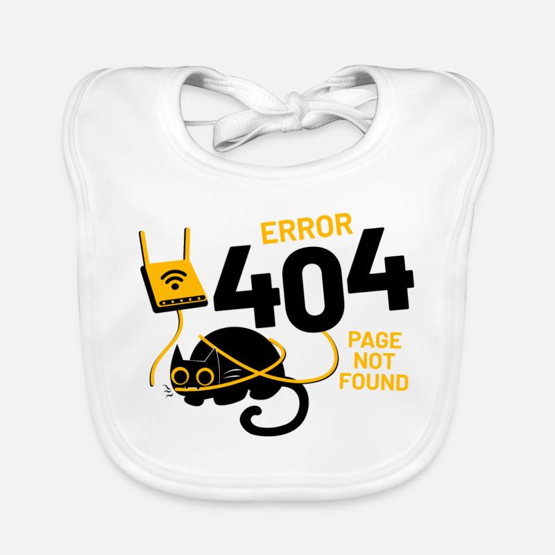 Error 404 Page Not Found Organic Baby Bibs