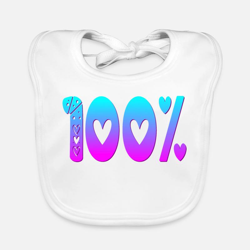 100 hundred-percent FOCUS PERFORMANCE Organic Baby Bibs