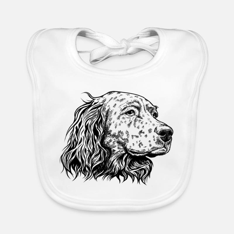 Portrait de setter anglais s Bavoir bio Bébé