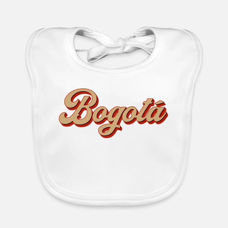 Bogotá Retro Script Schriftzug Baby Bio-Lätzchen