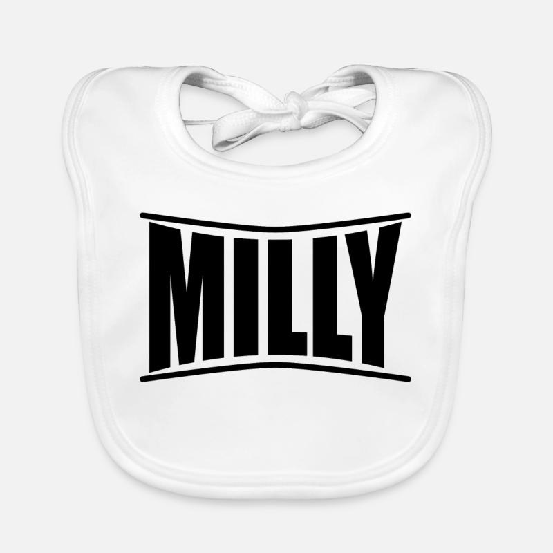T-Shirt Name Milly T-Shirt Geschenkidee Baby Bio-Lätzchen