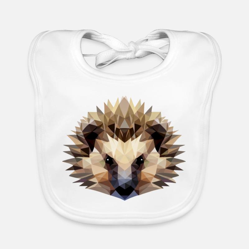 Igel Polygon Style Baby Bio-Lätzchen
