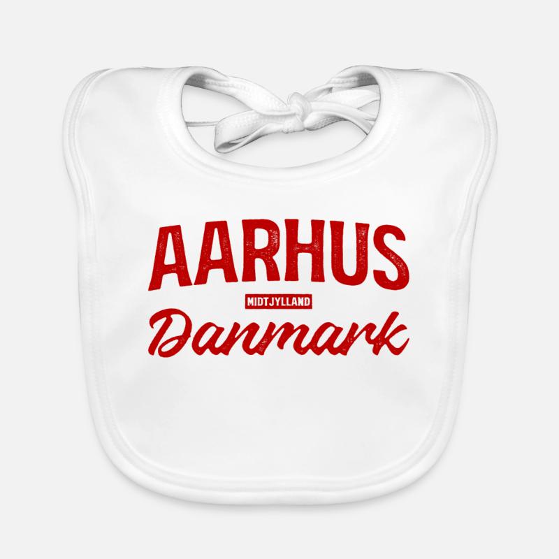 Aarhus Danmark Lettrage Rétro Bavoir bio Bébé