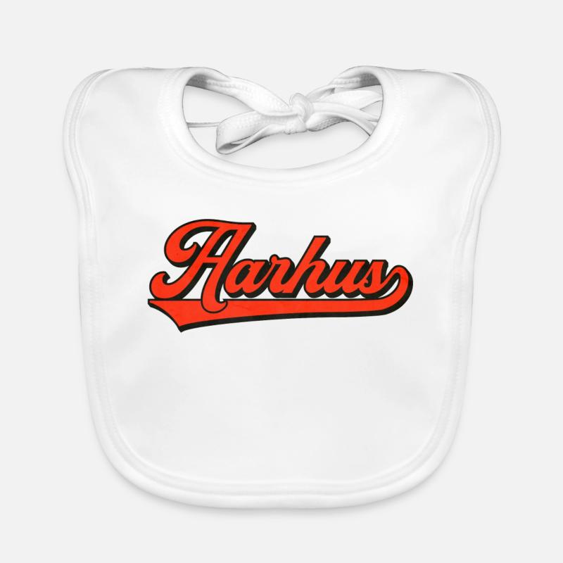 Lettrage rétro Aarhus – Style Danemark Bavoir bio Bébé