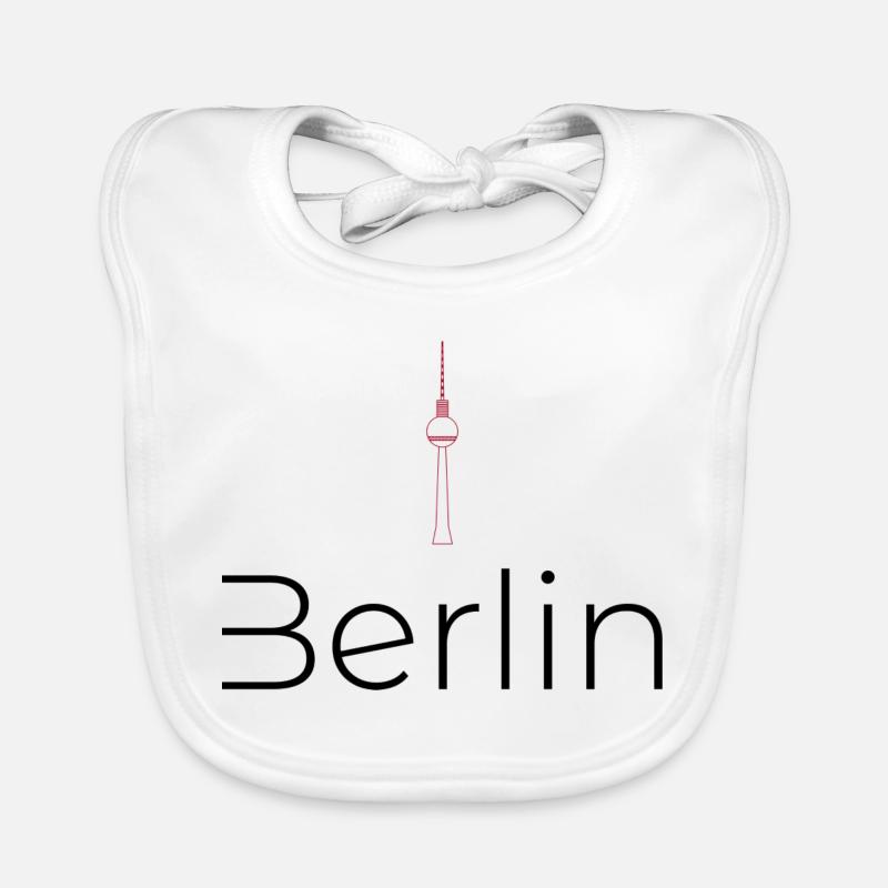 Berliner Fernsehturm Silhouette Baby Bio-Lätzchen