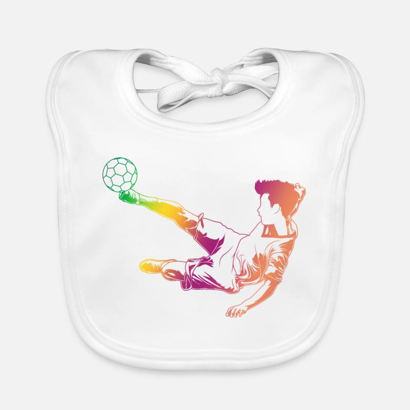 Soccer Sketch Organic Baby Bibs
