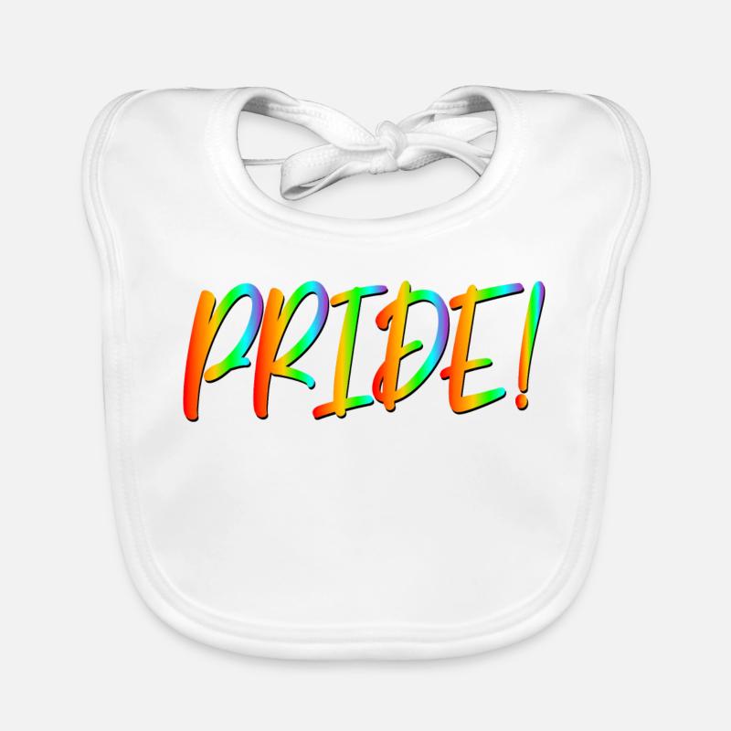 LETTERING PRIDE - COMMUNAUTÉ LGBTQ Bavoir bio Bébé