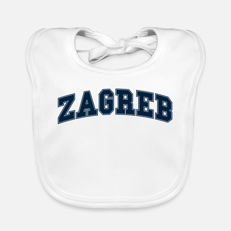 Lettrage Zagreb Varsity Bavoir bio Bébé