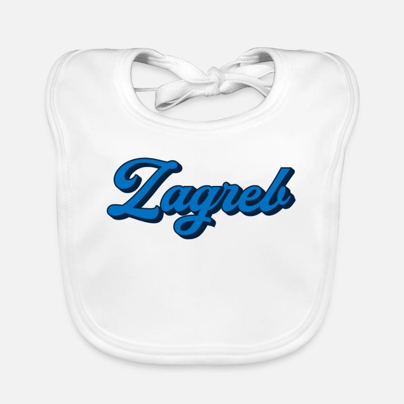 Zagreb Script Logo Stil Baby Bio-Lätzchen