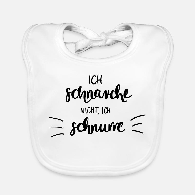 Ich schnarche nicht - Ich schnurre Baby Bio-Lätzchen