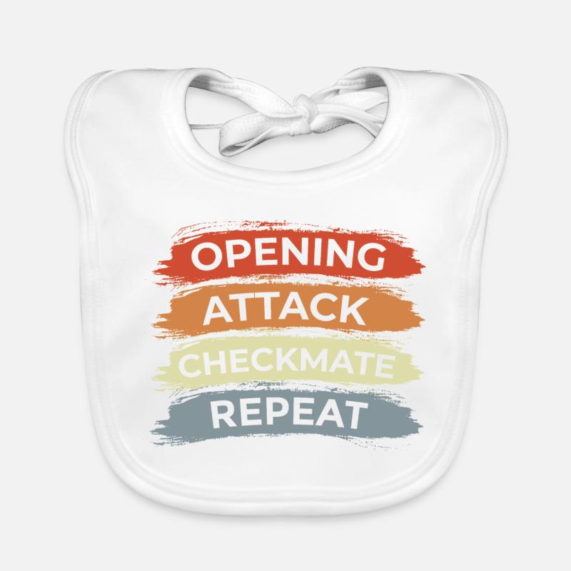 Chess Saying Organic Baby Bibs