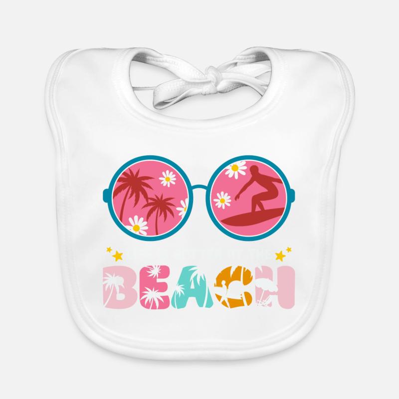 summer holidays, summer, hello summer Organic Baby Bibs