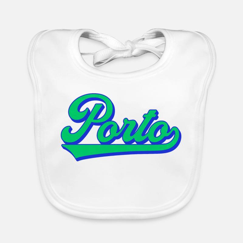 Porto Neon Script Retro Baby Bio-Lätzchen