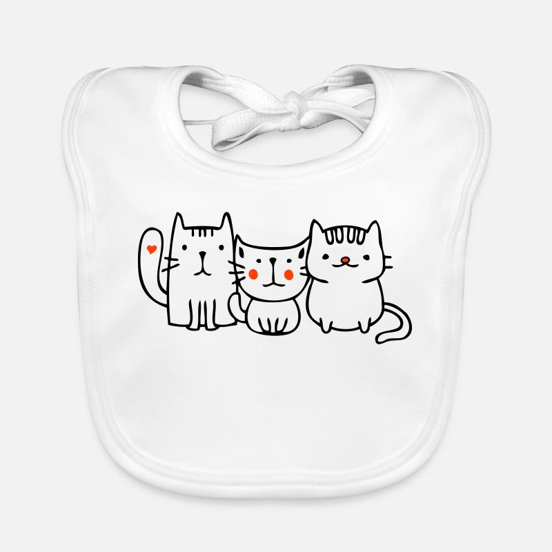 Chats, amis Bavoir bio Bébé