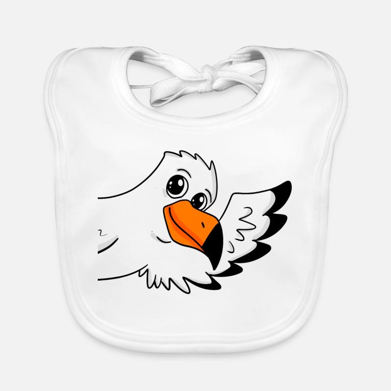 Seagull greeting greeting Organic Baby Bibs