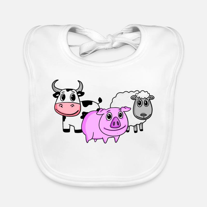 Animaux mignons Bavoir bio Bébé