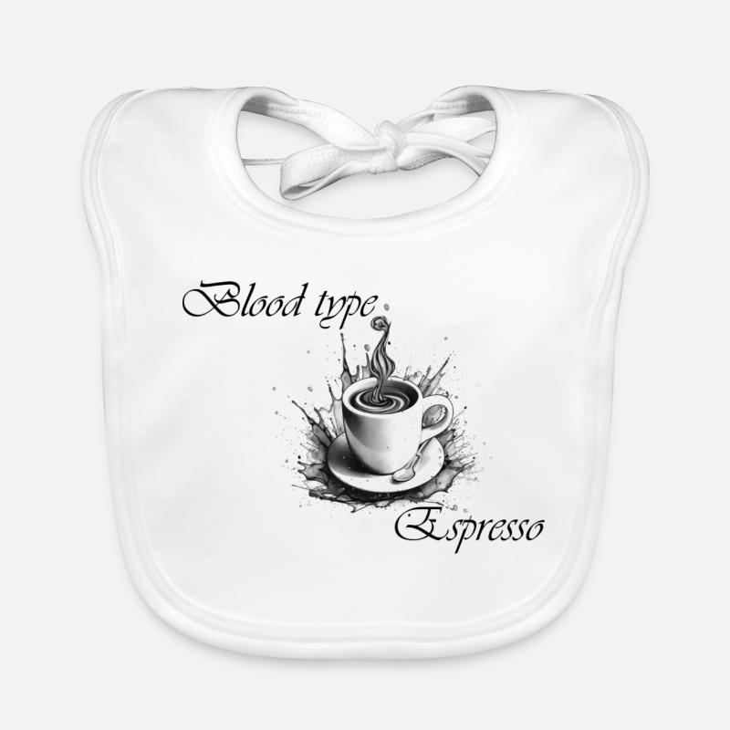 blood type espresso 2 Baby Bio-Lätzchen