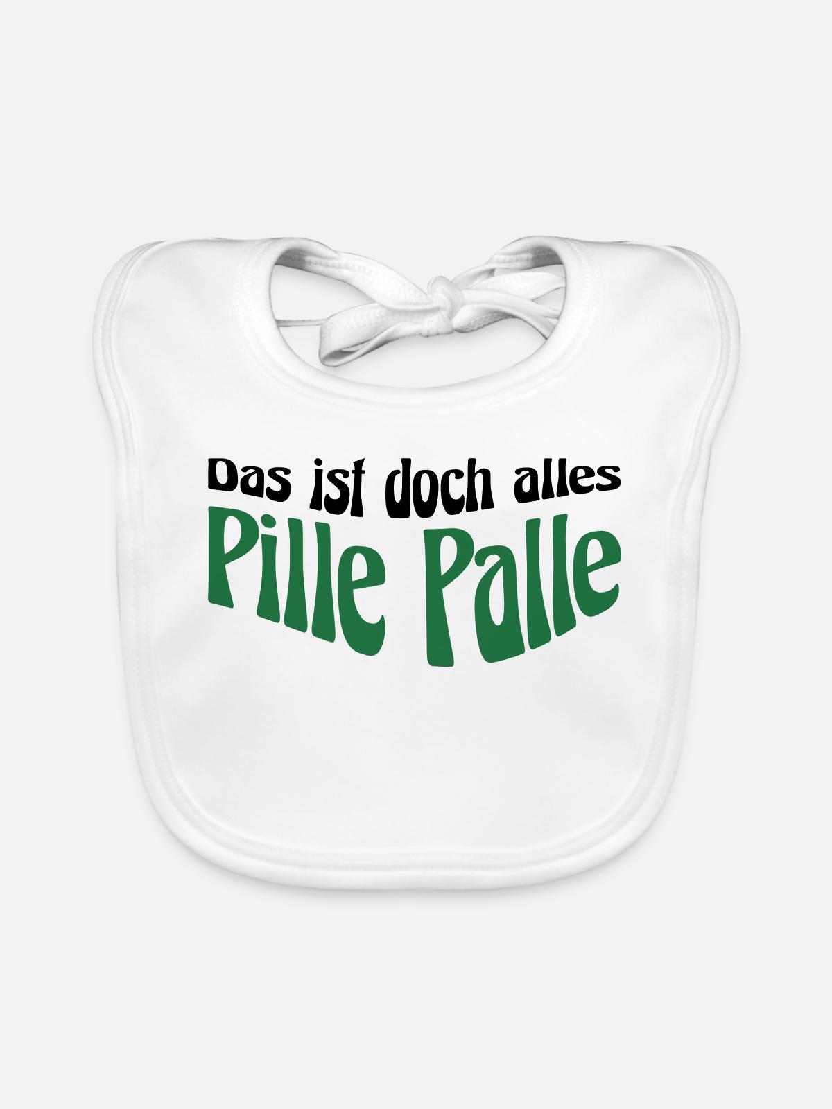 Pille Palle - Baby Bio-Lätzchen - Weiß - Vorne