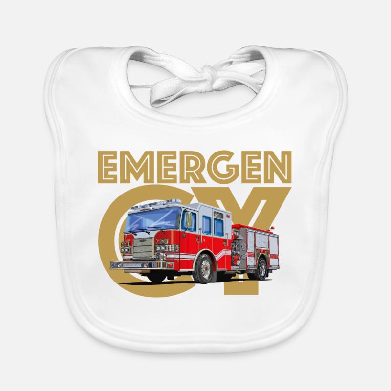 Feuerwehr Notruf Baby Bio-Lätzchen