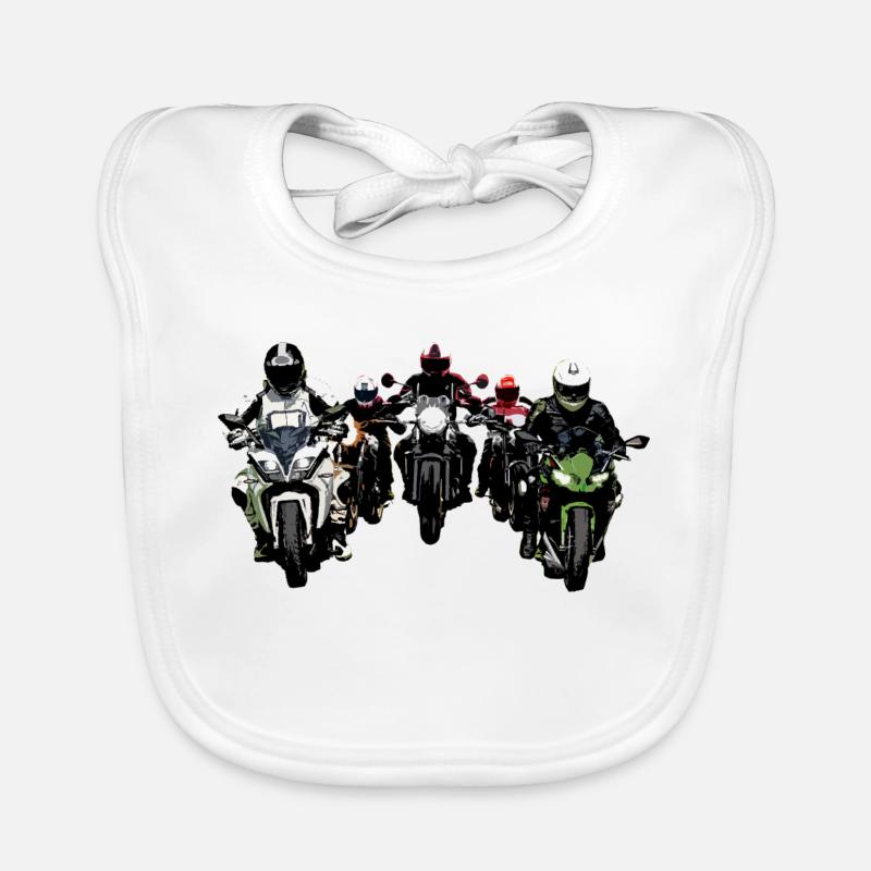 Biker Gruppe Farbe Baby Bio-Lätzchen