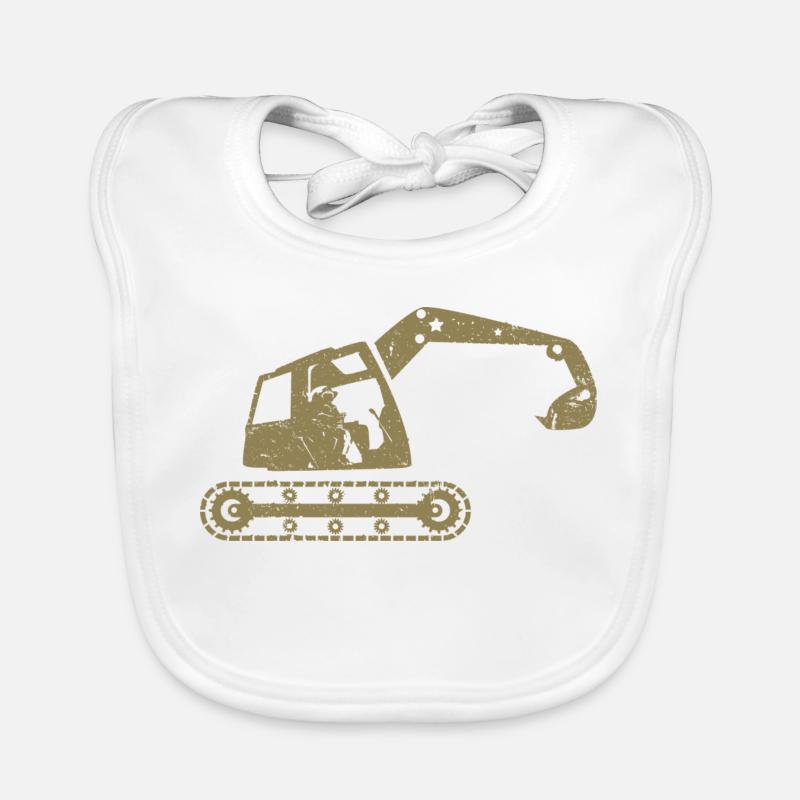Excavators, excavator operators, construction equipment operators – Organic Baby Bibs