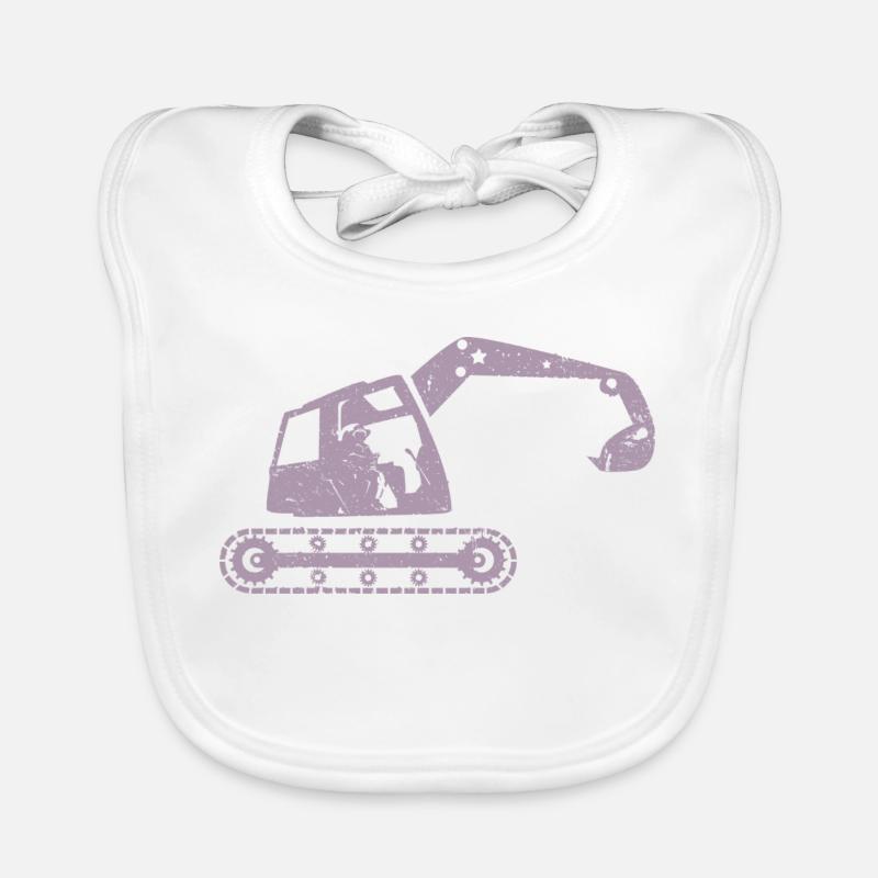 Excavators, excavator operators, construction equipment operators – Organic Baby Bibs