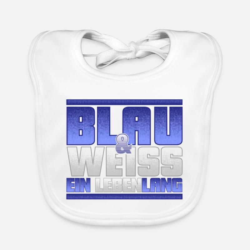 Blau Weiss ein Leben Lang Baby Bio-Lätzchen