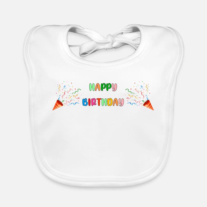 Bon Anniversaire Arc-en-Ciel Bavoir bio Bébé
