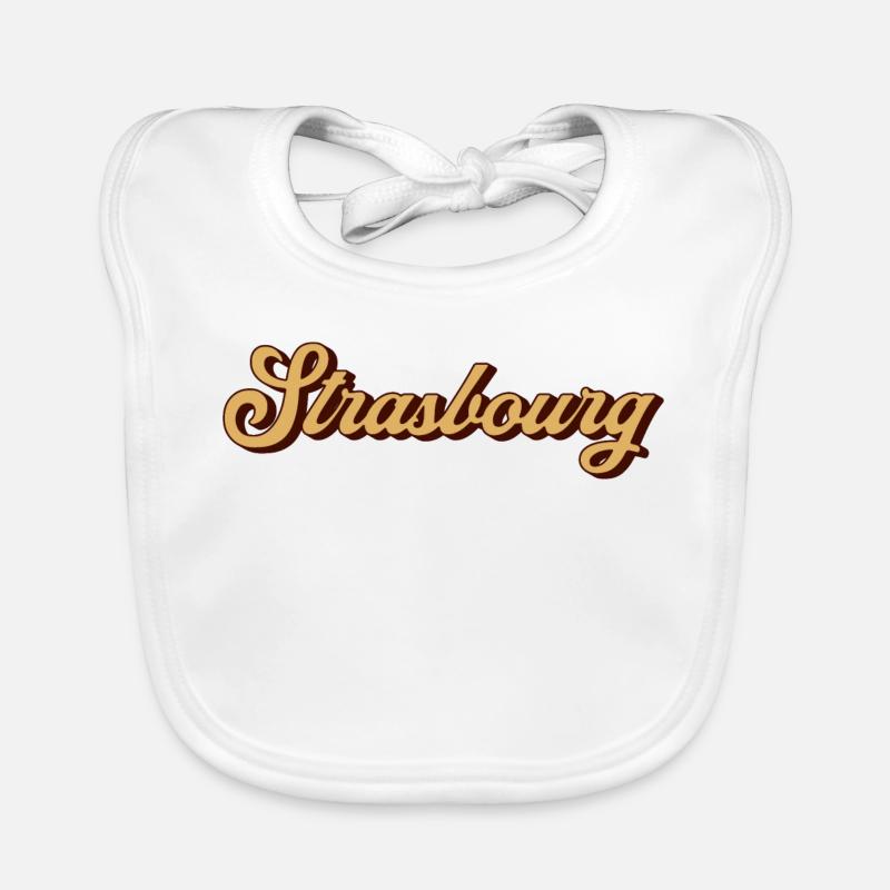 Strasbourg Script Souvenir Baby Bio-Lätzchen