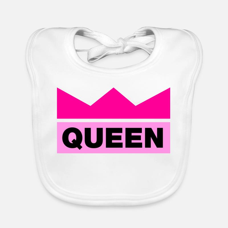 Queen with crown / 3 colors Organic Baby Bibs
