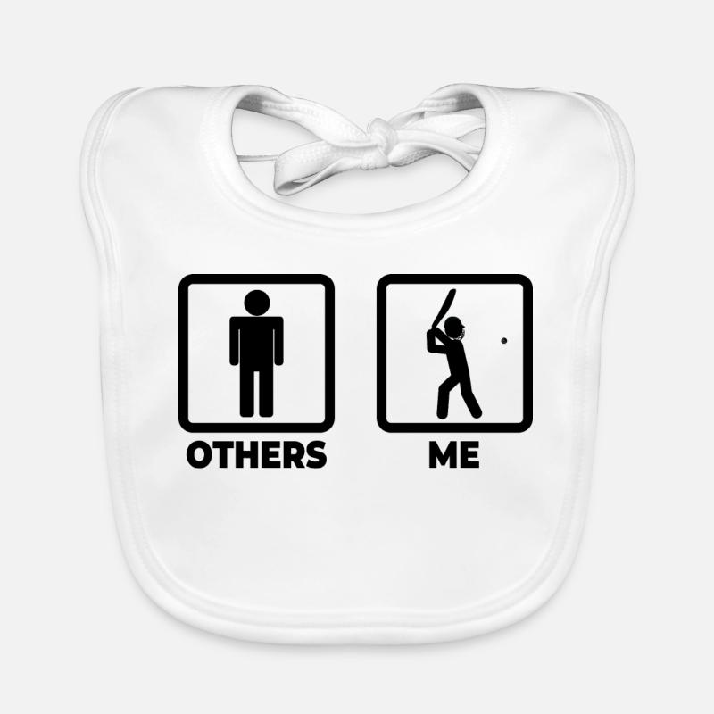 Me as a cricketer Organic Baby Bibs