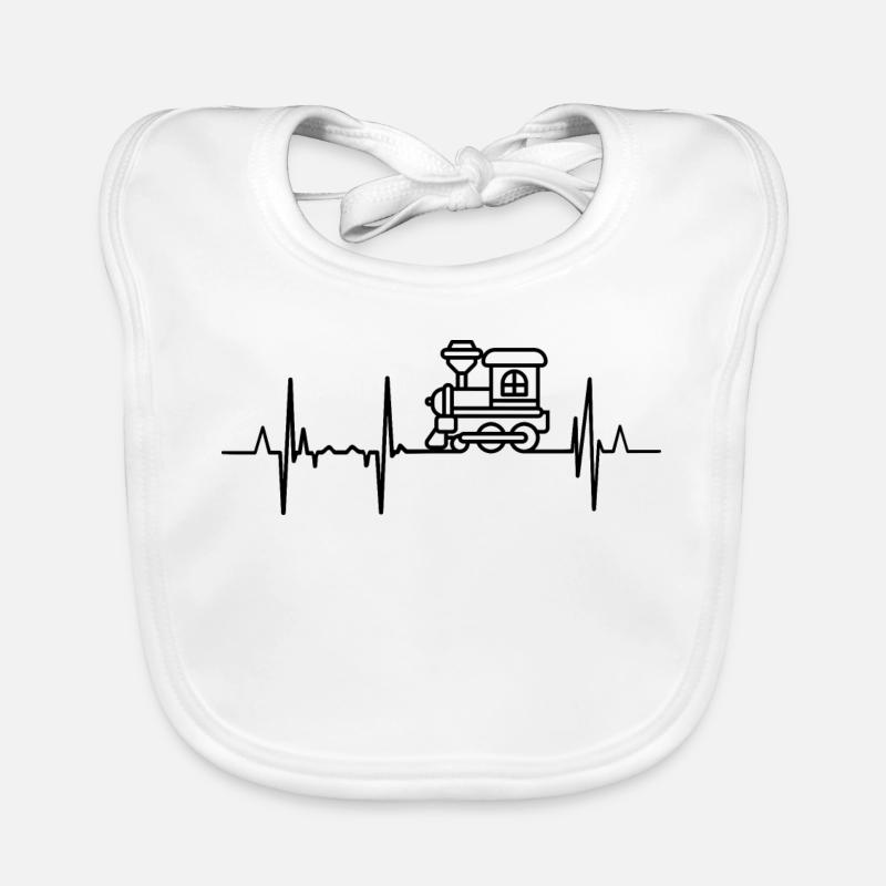 Model railroad heart palpitations Organic Baby Bibs