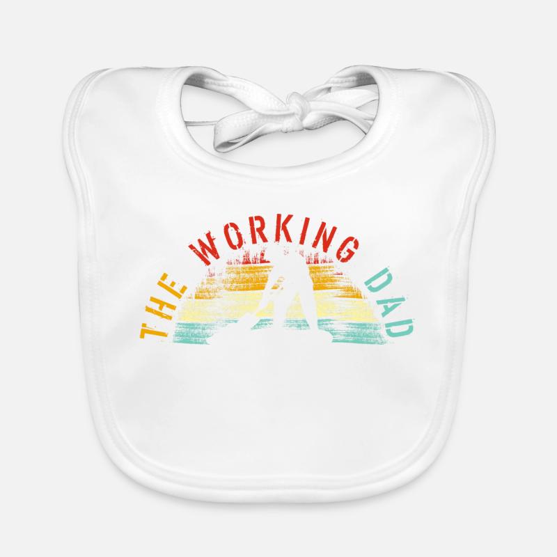 The Working Dad vintage Organic Baby Bibs