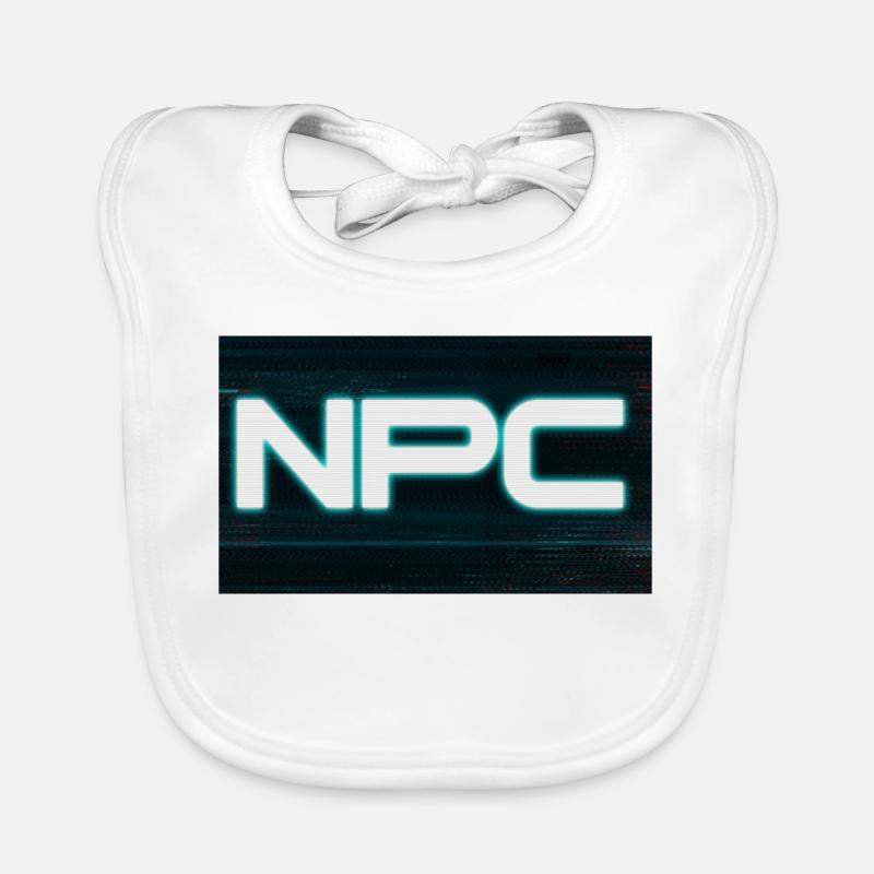 Neon NPC Glitch Stil Baby Bio-Lätzchen