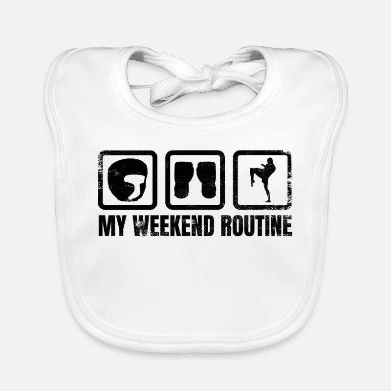 Fun kickboxer weekend Organic Baby Bibs
