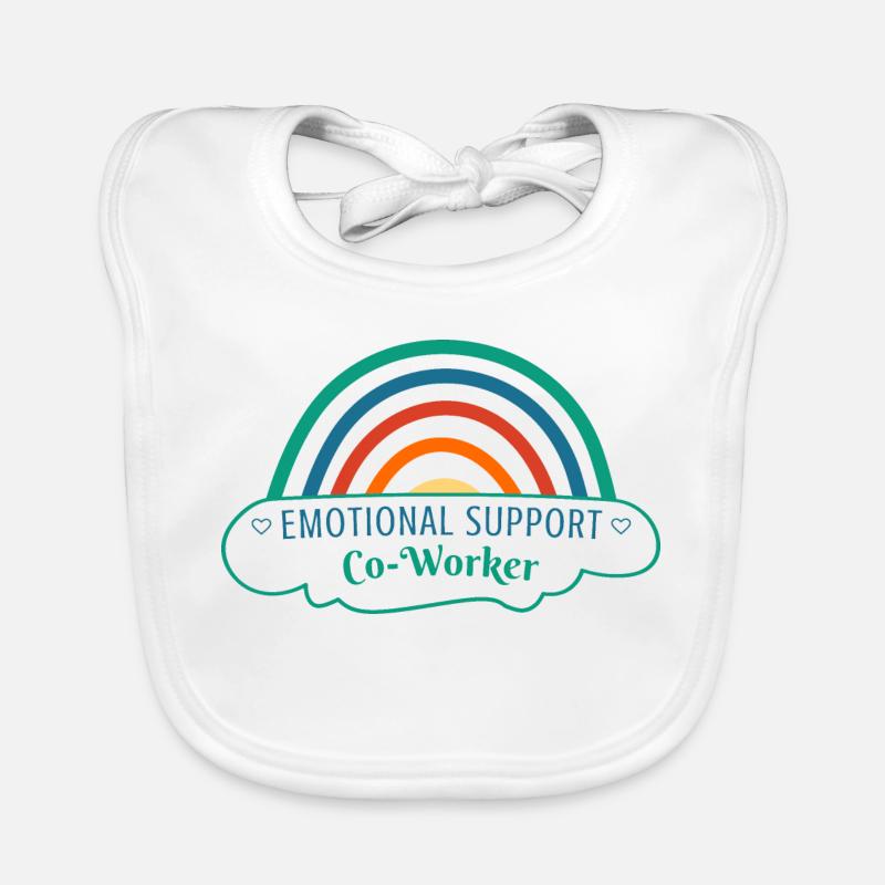 Emotionaler Support Mitarbeiter Work Bestie blau Baby Bio-Lätzchen