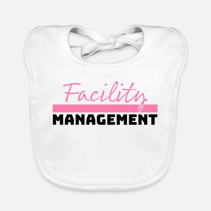 Tshirt Facility Management pink black Organic Baby Bibs