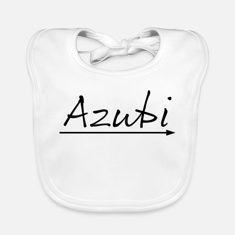 Design Azubi arrow schwarz - Baby Bio-Lätzchen - Weiß