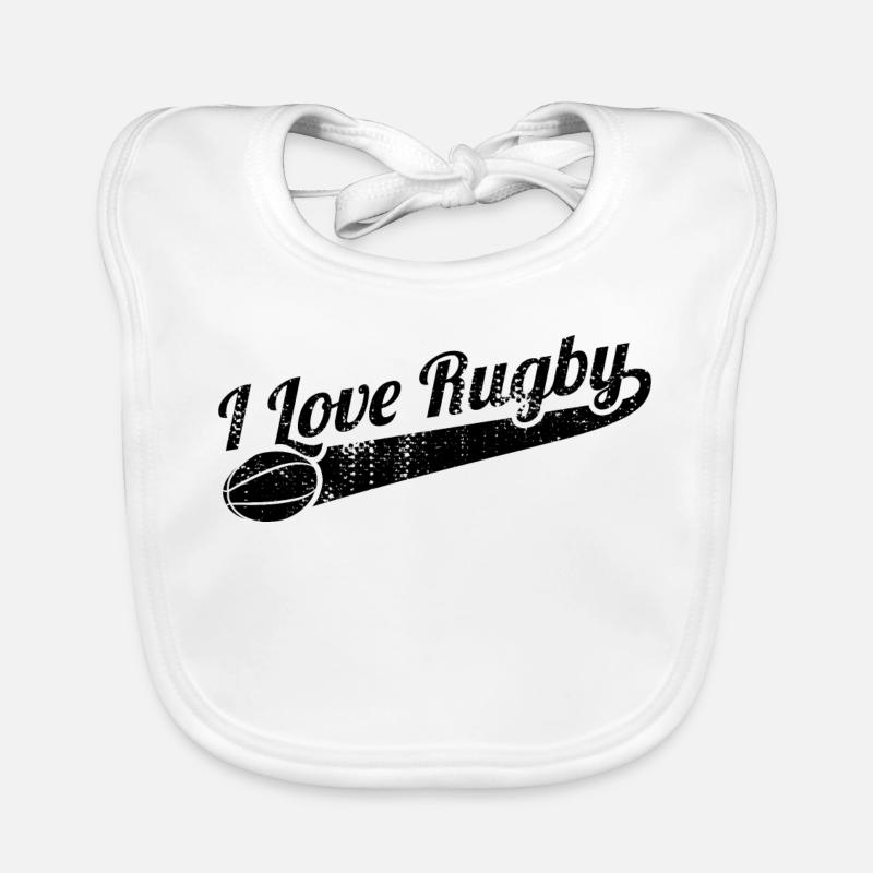 L’amour du rugby Bavoir bio Bébé