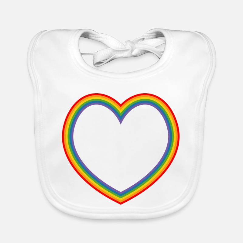 LGBT Regenbogen Herz lgbt csd tshirt Baby Bio-Lätzchen
