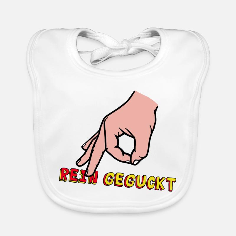 Comic-Hand Zeigefinger mit Retro Text Baby Bio-Lätzchen