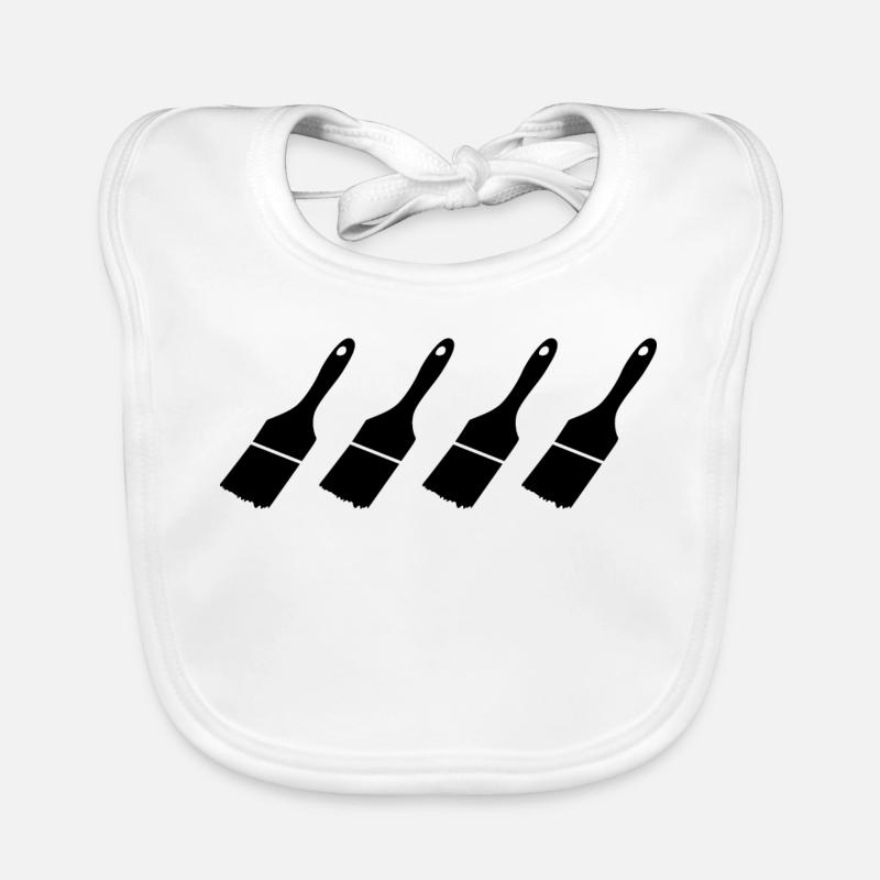 House Painter Brushes Organic Baby Bibs