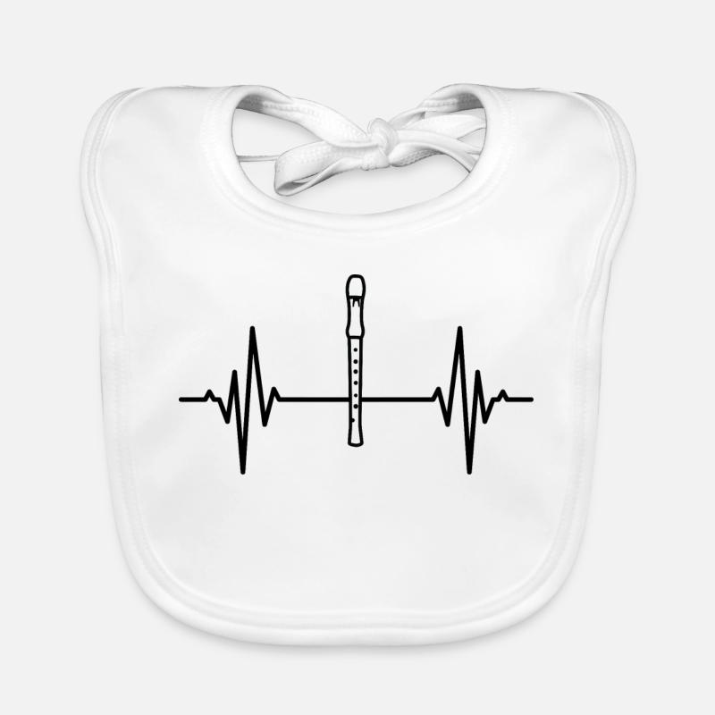 Flute Pulse Beat Organic Baby Bibs