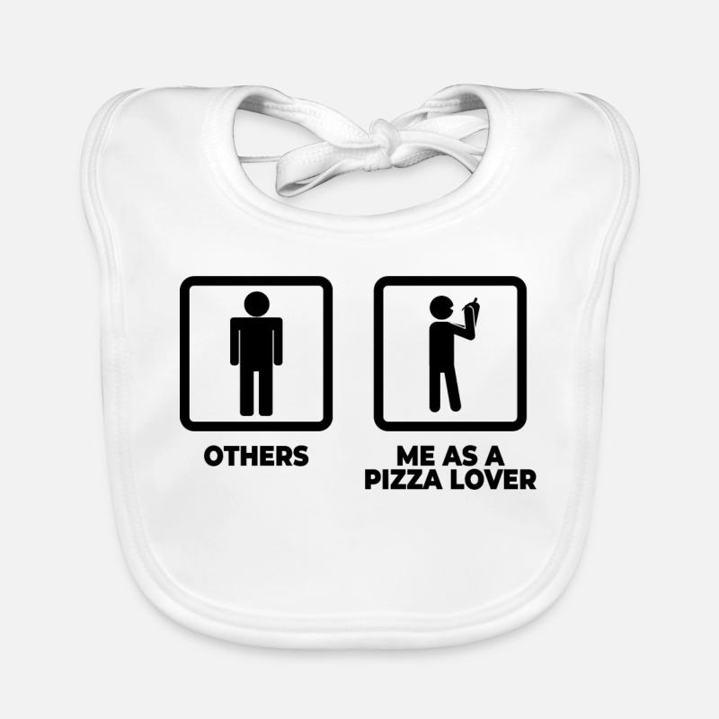 Pizza stick figures Organic Baby Bibs