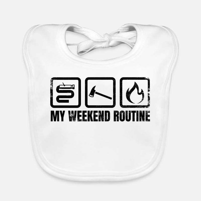 Week-end des pompiers Bavoir bio Bébé