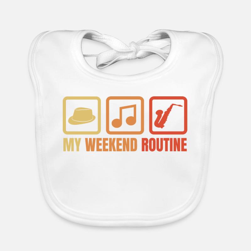 Saxophonist Wochenendroutine Baby Bio-Lätzchen