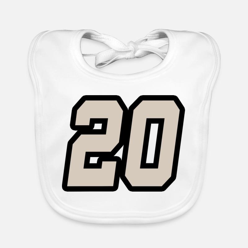 Nummer zwanzig 20 Baby Bio-Lätzchen