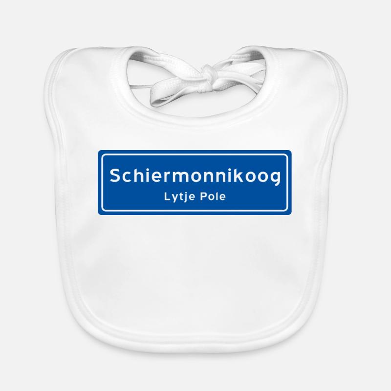 Schiermonnikoog place name sign Organic Baby Bibs