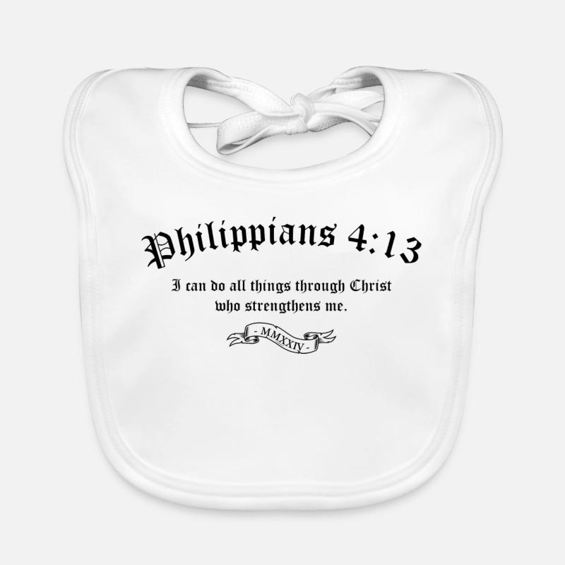 Philipper 4:13 Baby Bio-Lätzchen
