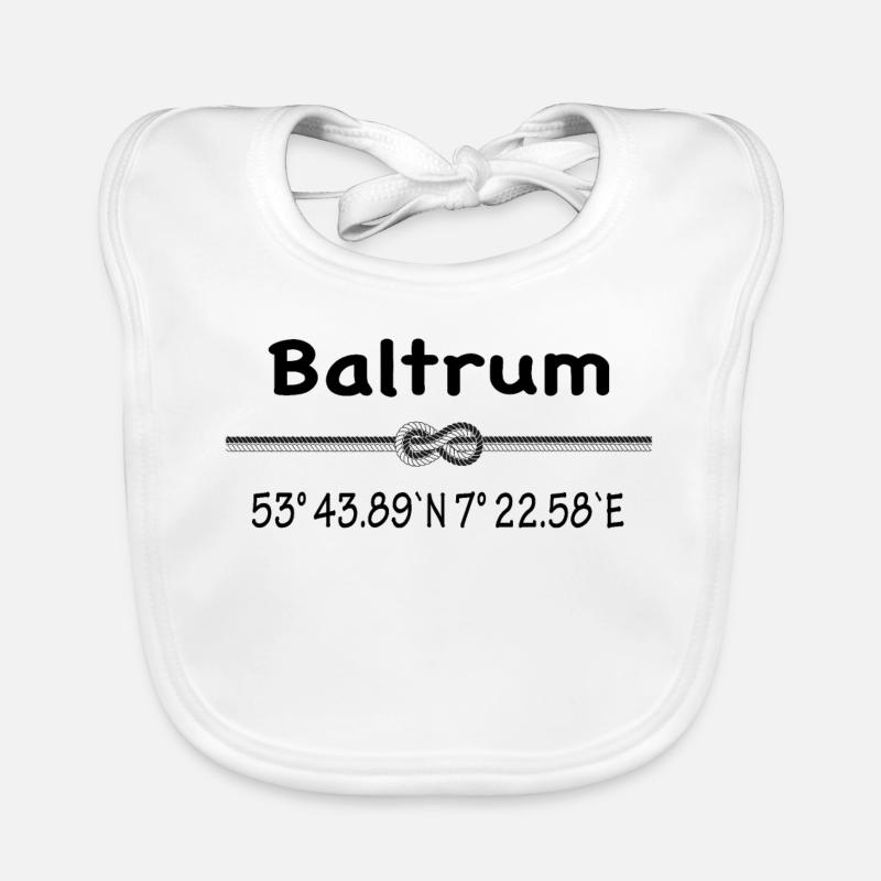 Baltrum - Baby Bio-Lätzchen - Weiß